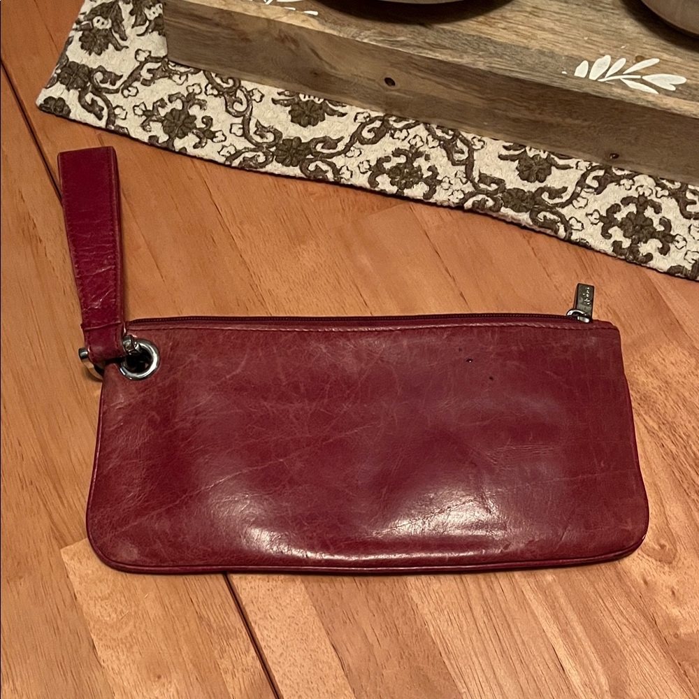 HOBO Red Leather Clutch